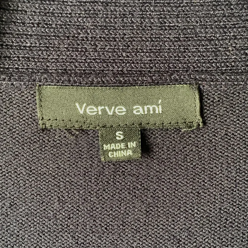 Verve Ami Navy Blue Cardigan Sweater Open Front Long Sleeves Size Small